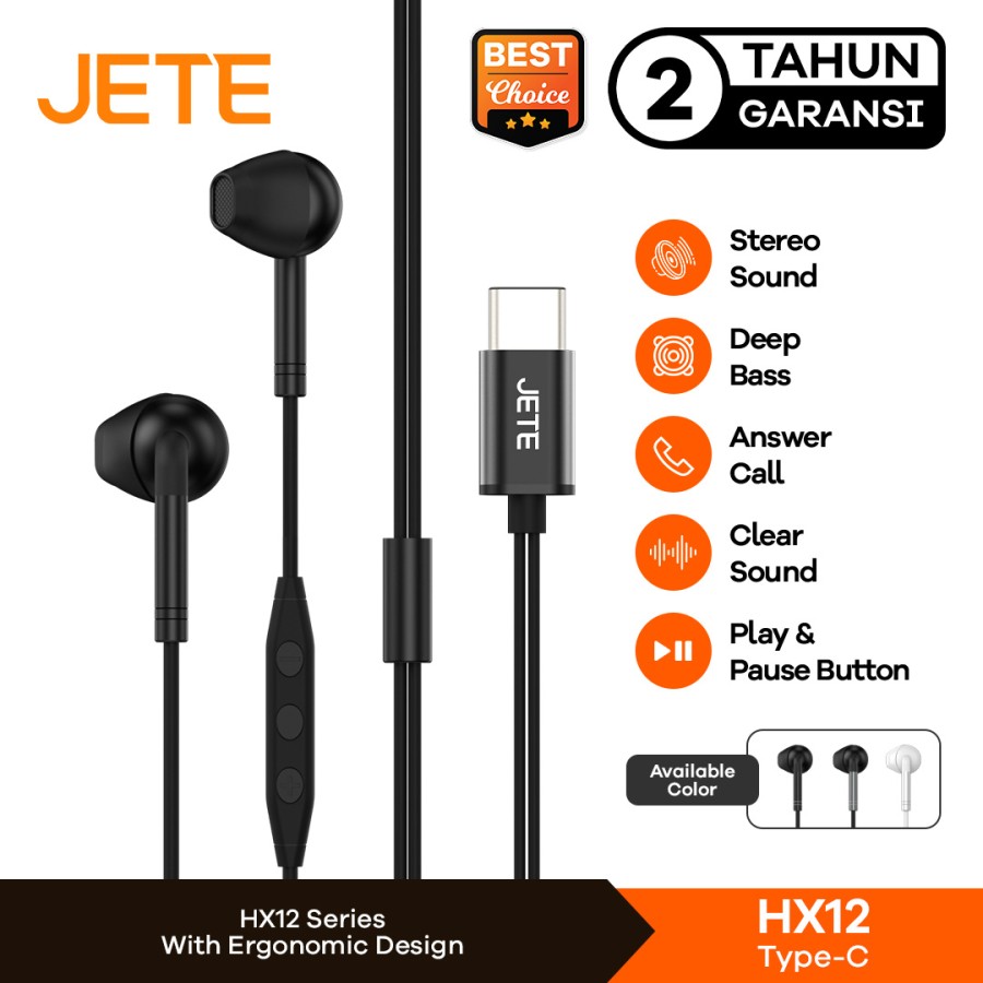 Headset kabel type-C terbaik - JETE HX12