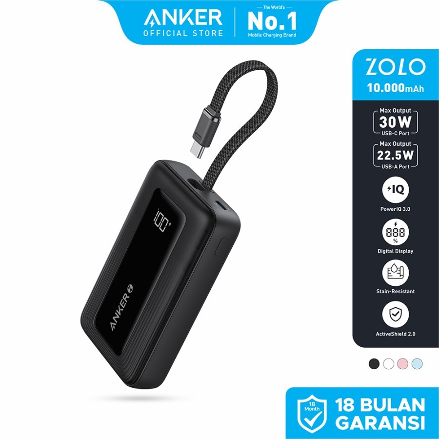 Anker Zolo Power Bank 30W 10.000mAh